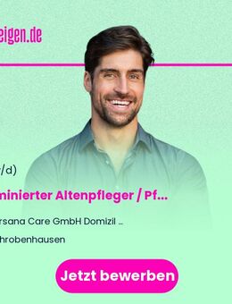 Examinierter Altenpfleger / Pflegefachkraft (m/w/d) im Pflegeheim - Schrobenhausen