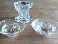 Drei kleine Kerzenständer aus Glas - Vintage - Pirmasens