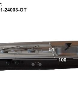 Cramer Kochfeld 50mba 2-flammig (rechts) mit Spülbecken gebraucht ca 100 x 51 cm (zB Knaus Azur 440 4206) OHNE Typenschild - Schotten Zentrum
