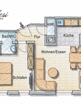 kernsanierte 2-Zimmer Wohnung in Stuttgart Ost **Gablenberg** - Stuttgart