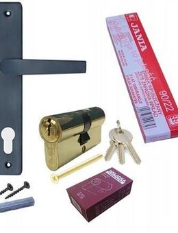 Drückergarnitur Türgriff Türbeschlag Türklinke komplett Set Graphit (RAL 7016) - Wuppertal