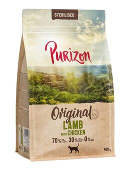 Jetzt probieren: Purizon - getreidefrei - Trockenfutter: Sterilised Lamm mit Huhn 400 g