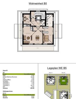 Sonnige 3-Zi.-Neubau-Penthousewohnung im 2. OG in bevorzugter, ruhiger Lage - Haus B WHG 5 - Traunreut