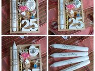 Geschenk Set Kerze Geburtstag Zahlen Herzlichen Glückwunsch Konfetti Kerzenständer - Rheinbach