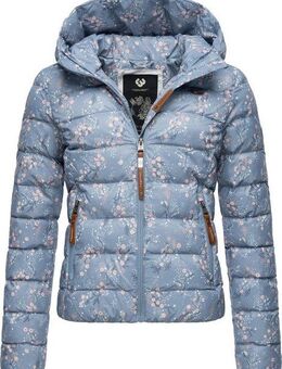 Ragwear Steppjacke Tiasa Geblümte Winterjacke mit Kapuze