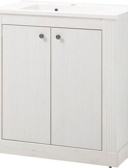 Home affaire Waschtisch WESTMINSTER, Waschbeckenunterschrank inkl. Waschbecken, Metallgriffe (1-St), in 2 Farben verfügbar, mit Stauraum, inkl. Waschbecken, Breite 80 cm