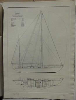 Tourenyacht Jutta Bütten Kupferdruckpapier Bild Edition mgv maritime graphics verlag 1989, 25,- - Flensburg