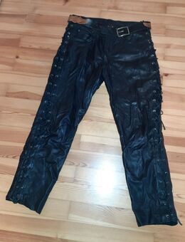 MOTORRAD-/ BIKERLEDERHOSE SCHWARZ zu verkaufen - Fürstenfeldbruck