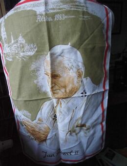Geschirrtuch Papst Johannes Paul II Jan Pawel II Polska 1983 5,- - Flensburg