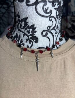 Handmade Dolch Kette schwarz/rot darkstyle - Dortmund