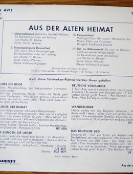 Aus der alten Heimat-Ostpreußenlied-Pommernlied-Riesengebirglers Heimatlied-u.a.-Vinyl-SL,50/60er - Linnich