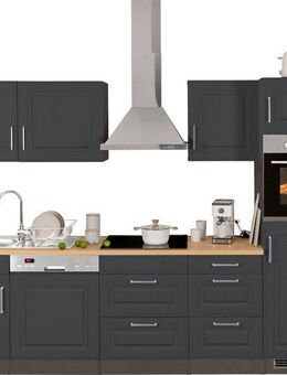 KOCHSTATION Küchenzeile KS-Stockholm, Breite 280 cm, mit hochwertigen MDF Fronten im Landhaus-Stil