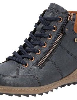 Remonte Schnürboots, Flats, Komfortschuh, Stiefelette mit Logoprägung und Kontrastnähten
