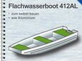 Bauplan für Selbstbauer: Flachwasserboot 412AL aus Aluminium, Alu Ruderboot, Anglerboot, Motorboot in 10115