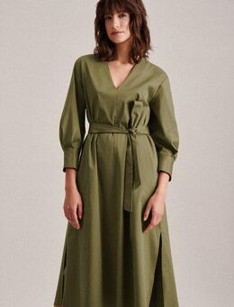 seidensticker Sommerkleid Schwarze Rose 7/8-Arm V-Neck Uni