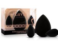 Luvia Cosmetics Make-up Schwamm, Set, 3 tlg., Fleckenloses Auftragen, für flüssige und pudrige Produkte, kein Latex.