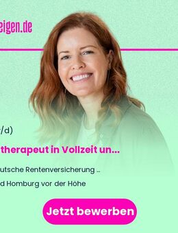 Ergotherapeut (m/w/d) in Vollzeit (39 Std./Woche) unbefristet - Bad Homburg (Höhe)