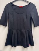 edc Shirt Bluse Schößchen Größe M schwarz in 87439