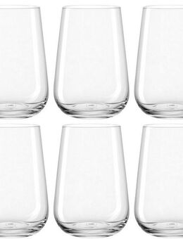 LEONARDO Gläser-Set Trinkglas PALADINO, 370 ml, 6er-Set, Kristallglas, spülmaschinengeeignet