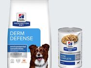 12 kg Hill's Prescription Diet + 3 x 370 g Derm Complete Nassfutter gratis! - Derm Defense mit Huhn