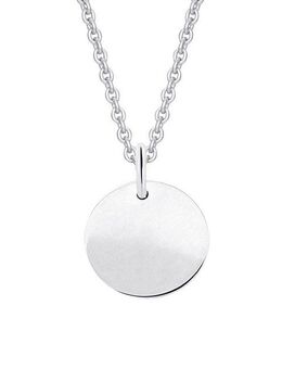 ONE ELEMENT Kettenanhänger ohne Gravur Anhänger aus 333 Weißgold Ø 11,0 mm, Damen Gold Schmuck ohne Gravur