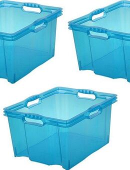 keeeper Organizer franz (Set, 3 St), Aufbewahrungsboxen xl, 24 Liter, hochwertiger Kunststoff