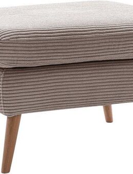exxpo - sofa fashion Hocker Scandi bequem und elegant mit hohem Holzfuß, bequem und elegant mit hohem Holzfuß