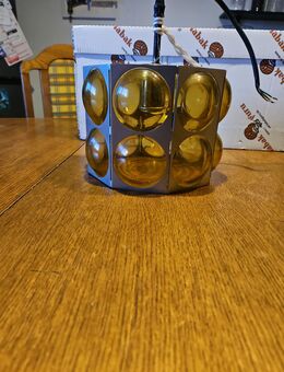 Vintage Hängelampe Bernsteinglas Bubble Design Temde 60er - Vohenstrauß