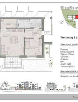 Hochwertige Wohnung im Erdgeschoss inklusive Küche. Ideal für Luxemburger Pendler - Trierweiler