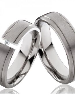Trauringe Titan Eheringe Brillant Gravur LUC55 - Aholming