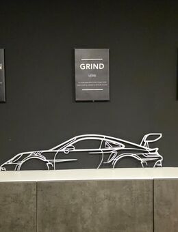 3D Druck Auto Silhouette | Wanddeko Auto | Geschenk für Autofans | personalisiert | 30–90 cm | Werkstatt & Wohnzimmer Deko - Moers
