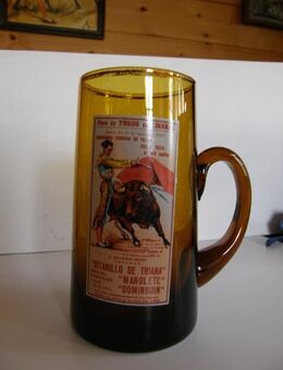 Bierkrug aus Glas aus Spanien - Wilnsdorf