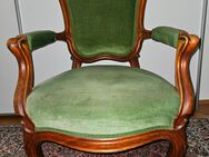 Antik! Sehr schöner Armlehnsessel Barock Sessel mit Samtbezug ca. um 1900 TOP Zustand! - München