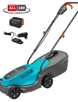 GARDENA Akkurasenmäher PowerMax 30/18V P4A Ready-To-Use Set, 30 cm Schnittbreite, Ready-To-Use Set inkl. Akku und Ladegerät
