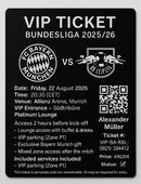 VIP‑Ticket – FC Bayern München vs RB Leipzig – Bundesliga 2025/26 in 80331