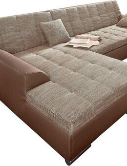 DOMO collection Ecksofa Treviso viele Bezüge, auch in Cord, L-Form, B/T/H: 267/80/83 cm, wahlweise mit Bettfunktion, incl. Zierkissen, hochwertige Steppung
