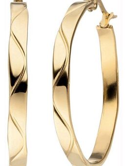 JOBO Paar Creolen, Edelstahl goldfarben 34 mm