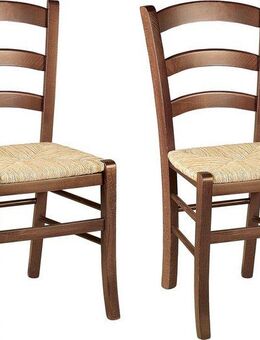 Home affaire Esszimmerstuhl Super Paesana (Set, 2 St), aus Massivholz Buche mit Sitz aus Grasgeflecht