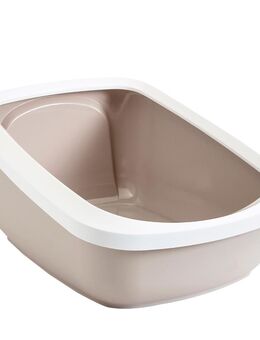 Savic Aseo Jumbo - Katzenklo mit hohem Rand - Starterset: Toilette mocca/weiß + 6 Bag it up