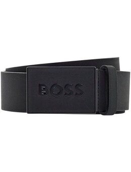 BOSS Ledergürtel Boss_Icon-S1_Sz40 mit BOSS-Logo-Prägung auf der Koppelschließe