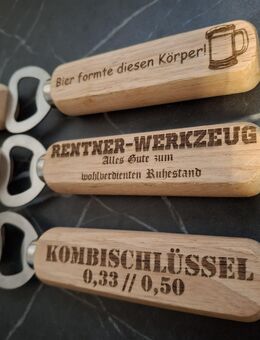 personalisierte Flaschenöffner als Gastgeschenke für Geburtstag, Hochzeit, Jubiläum, Arbeitskollegen + Wunschgravur - Kamen