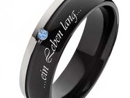 Damenring Titanring DT045 mit Zirkonia blau - Aholming