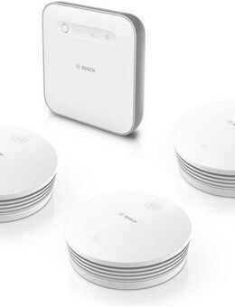 BOSCH Smart Home Starterset mit 1 Controller II und 3 Rauchwarnmeldern Gefahrenmeldeanlage