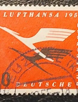Briefmarke Deutsche Lufthansa 1955, 20 Pfennig, gestempelt - Leverkusen