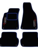 Handmade Velourmatten Fußmatten SET für AUDI Modellauswahl STICKEREI Set77 in 42105