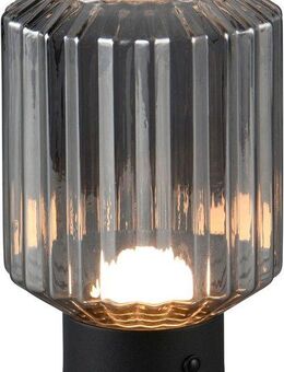 Reality Leuchten LED Tischleuchte LORD, USB-Ladefunktion, mehrere Helligkeitsstufen, LED fest integriert, Warmweiß, kabellose Akku Tischlampe, Glasschirm, USB-C Ladekabel, Touchdimmer