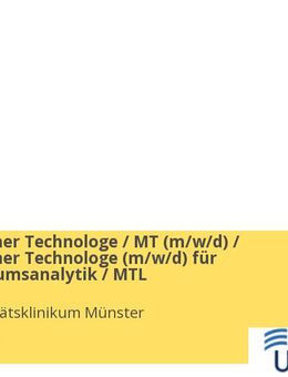 Medizinischer Technologe / MT (gn*) / Medizinischer Technologe (gn*) für Laboratoriumsanalytik / MTL - Münster