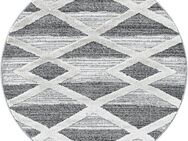 Ayyildiz Teppiche Teppich PISA 4709, rund, Höhe: 20 mm, auch rechteckig, Hoch Tief Struktur, Wohnzimmer, Schlafzimmer