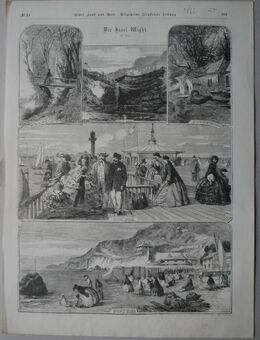 Alte Grafik : Die Insel Wight., aus dem Jahr 1866 , England , Kyde Piep , Ventnoir , Blatt 37cm x 28cm , M24 - Görlitz