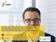 Senior-Sachbearbeitung Strategie und Produktentwicklung Schwerpunkt Wirtschaftsförderung (m/w/d) Vollzeit / Teilzeit - Berlin